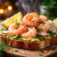 Shrimp Open Faced Sandwich