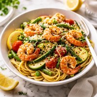 Shrimp Pasta Primavera