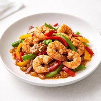 Shrimp Peppers Stir Fry