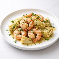 Shrimp Scampi with Artichokes