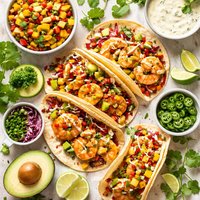Shrimp Soft Taco with Mango Lime Salsa
