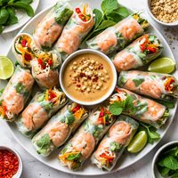 Shrimp Summer Rolls with Peanut Dipping Sauce