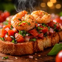 Shrimp Tomato Bruschetta