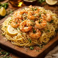 Shrimp with Angel Hair