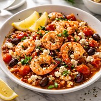 Shrimp with Feta Cheese Greek