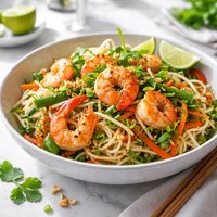 Shrimp with Rice Stick Noodles and Vegetables Ww