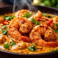 Shrimp with Spiced Masala and Coconut Milk