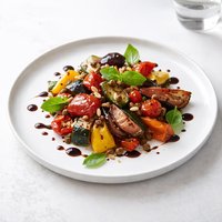 Sicilian Style Roasted Vegetables with Balsamic Syrup