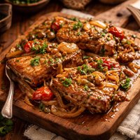 Sicilian Tuna Steaks in Onion Sauce