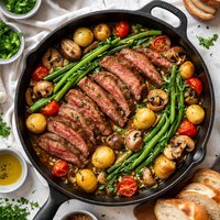 Simmering Steak Dinner