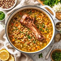 Simple Bean Soup with Ham Bone