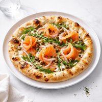 Simple Cold Salmon and Caper Pizza