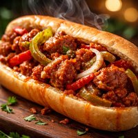 Simple Crock Pot Spicy Sweet Sausage Sandwich