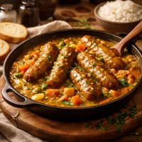 Simple Curried Sausages
