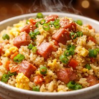 Simple Ham or Pork Fried Rice W Sesame Oil No Wok Needed