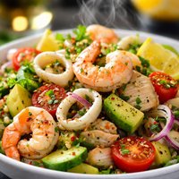 Simple Healthier Seafood Salad