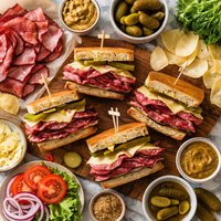 Simple Hot Pastrami and Swiss Sandwiches