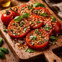 Simple Marinated Vine Ripened Tomatoes