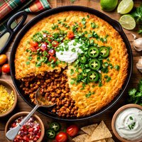 Simple Mexican Chili Pie with Garlic