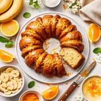 Simple Orange Banana Bundt Cake