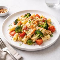 Simple Pasta and Cheese Bake with Veggies for Two