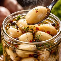 Simple Pickled Garlic