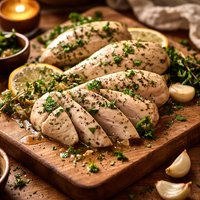 Simple Poached Herbed Chicken