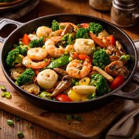 Simple Seafood Stir Fry Low Carb