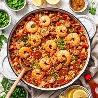 Simple Shrimp and Andouille Jambalaya