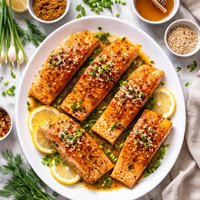 Simple Sweet Hot Mustard Salmon