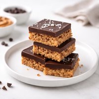 Simply Delicious Chocolate Peanut Butter Crispy Squares