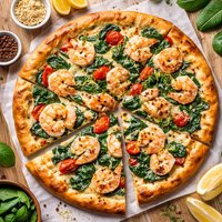 Simply Delicious Shrimp and Spinach Pizza