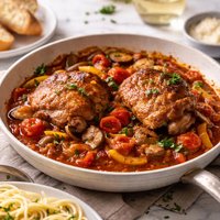 Simply Quick Chicken Thigh Cacciatore for Two