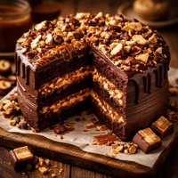Sinful Snickers Cake
