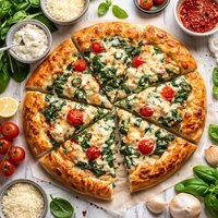 Sinless Spinach Stuffed Pizza