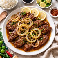 Sirloin Steak Filipino Style Bistek Tagalog