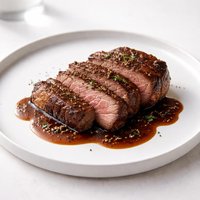 Sirloin Steak with Dijon Port Sauce
