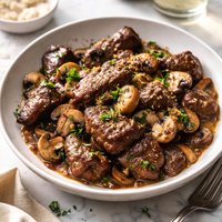 Sirloin Tips and Mushrooms