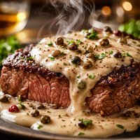 Sirloin with Creamy Pepper Sauce