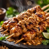 Skewered Chicken with Peanut Sauce