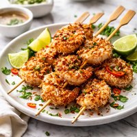 Skewered Coconut Shrimp