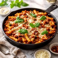 Skillet Baked Ziti with Sausage