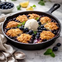 Skillet Blueberry Cobbler