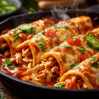 Skillet Chicken Cheese Enchiladas