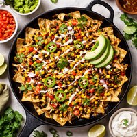 Skillet Chicken Nachos