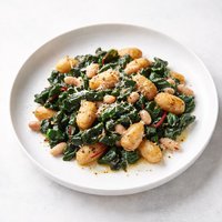 Skillet Gnocchi with Chard and White Beans