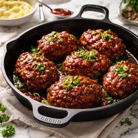 Skillet Mini Meatloaves