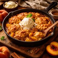 Skillet Peach Cobbler