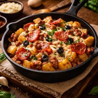 Skillet Pizza Potatoes