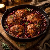 Skillet Spiced Cranberry Chicken